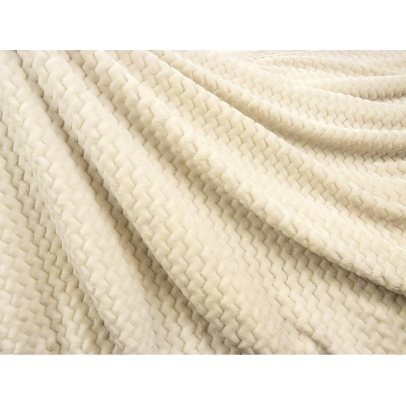 Throw Blanket, Twin XL, Ivory/Beige