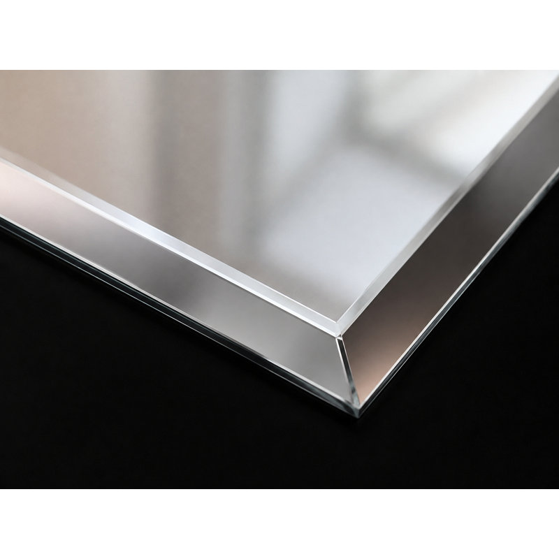 Wall Mounted Rectangular, Silver Solid Wood Flat Frame Vanity Mirror, 30" x 20"