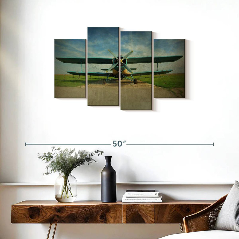 Retro Airplane, 22" H x 36" W