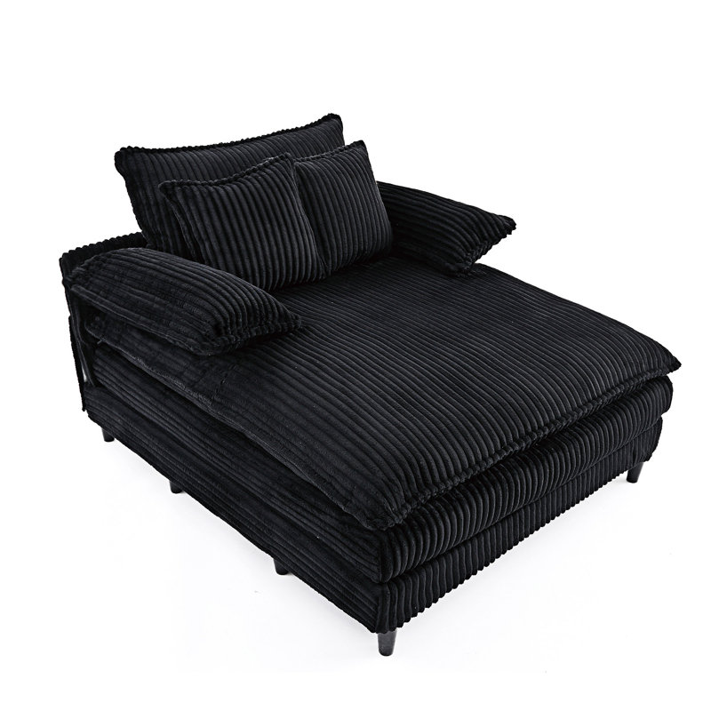 Canapé-lit de taille longue, Noir