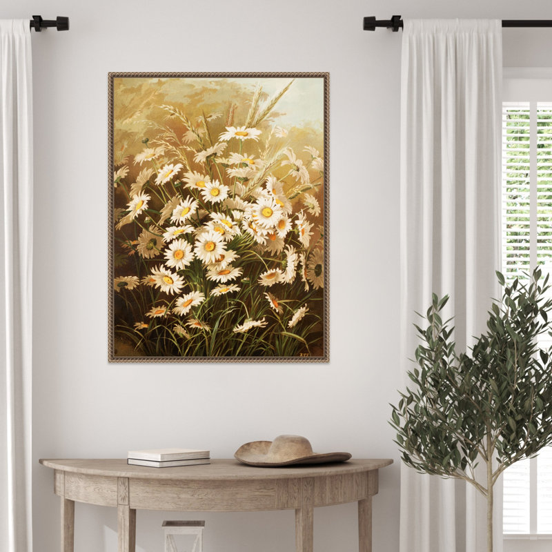«Daisies» par Ellen Thayer Fisher par Ellen Thayer Fisher, reproduction d'art sur toile encadrée