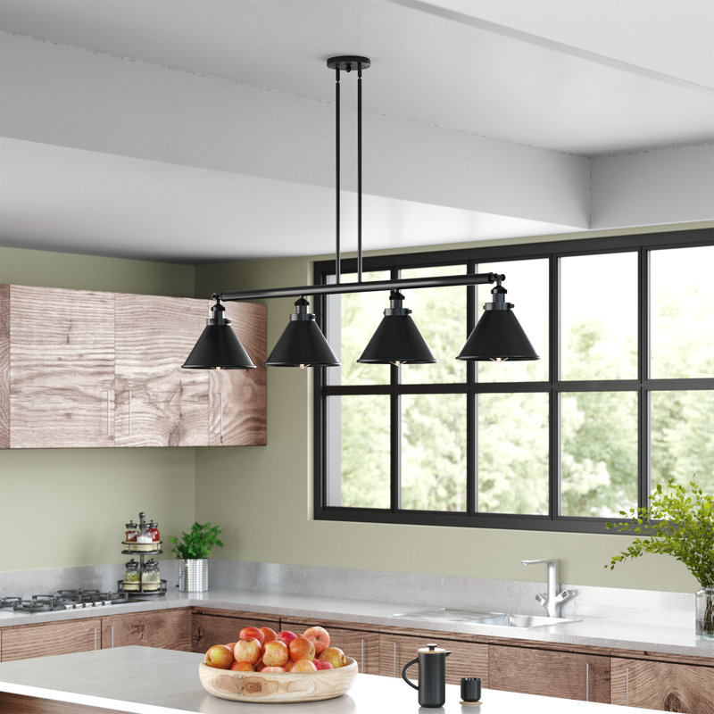 Paylor 4 - Light Kitchen Island Pendant, No Bulb Included, Polished Chrome, Polished Chrome