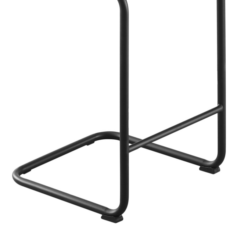 Black Velvet Upholstered Cane Back Counter Stools with Metal Frame, Set of 3