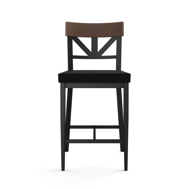 Tabouret de comptoir Mcallier, Gris anthracite