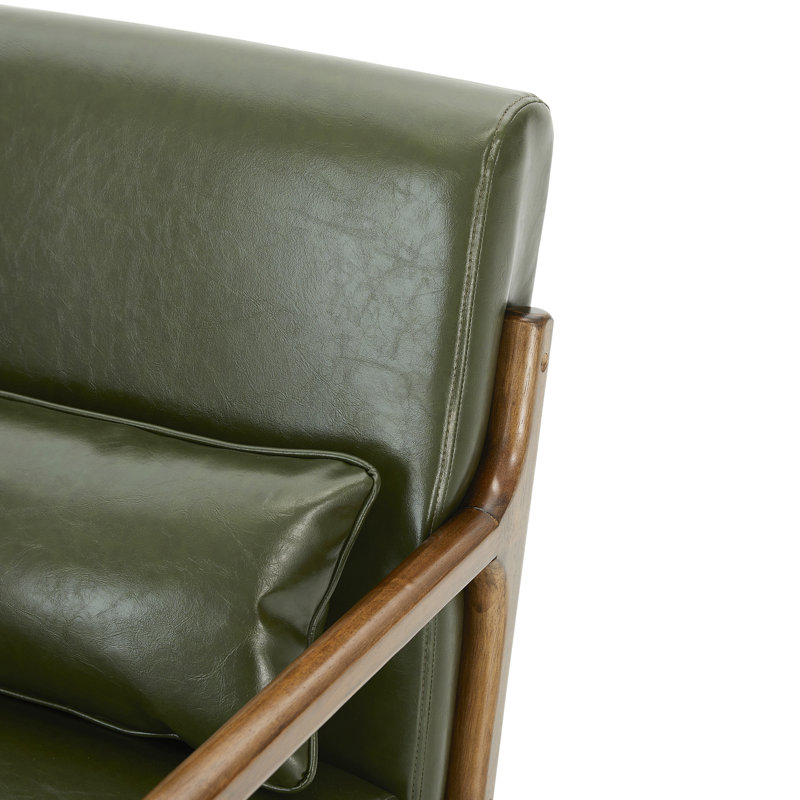 Fauteuil de 26 po de largeur Bradley, Similicuir vert forêt