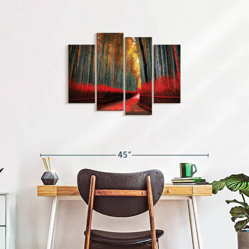 Impression sur toile Arashiyama Bamboo Trail, H 22 po x l 36 po x P 1 po