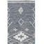 Tapis gris anthracite / ivoire en laine / coton tissé à plat à la main Holtby-1804607327