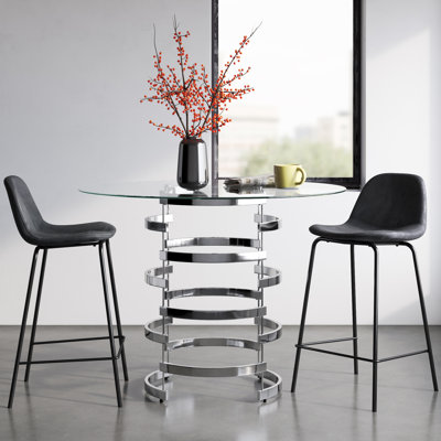 Arkesha Round Glass Top Dining Table