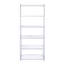Bibliothèque blanche et chrome avec 6 tablettes