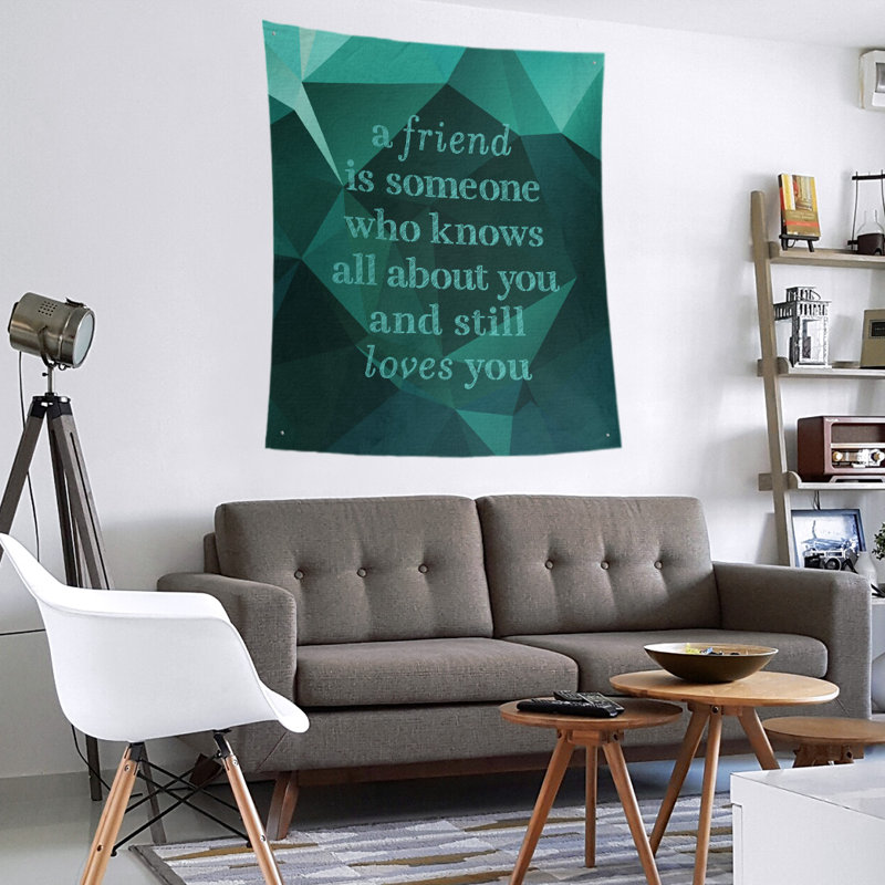 Tapisserie «Polyester», H 27,5 po x l 37,5 po, Vert émeraude