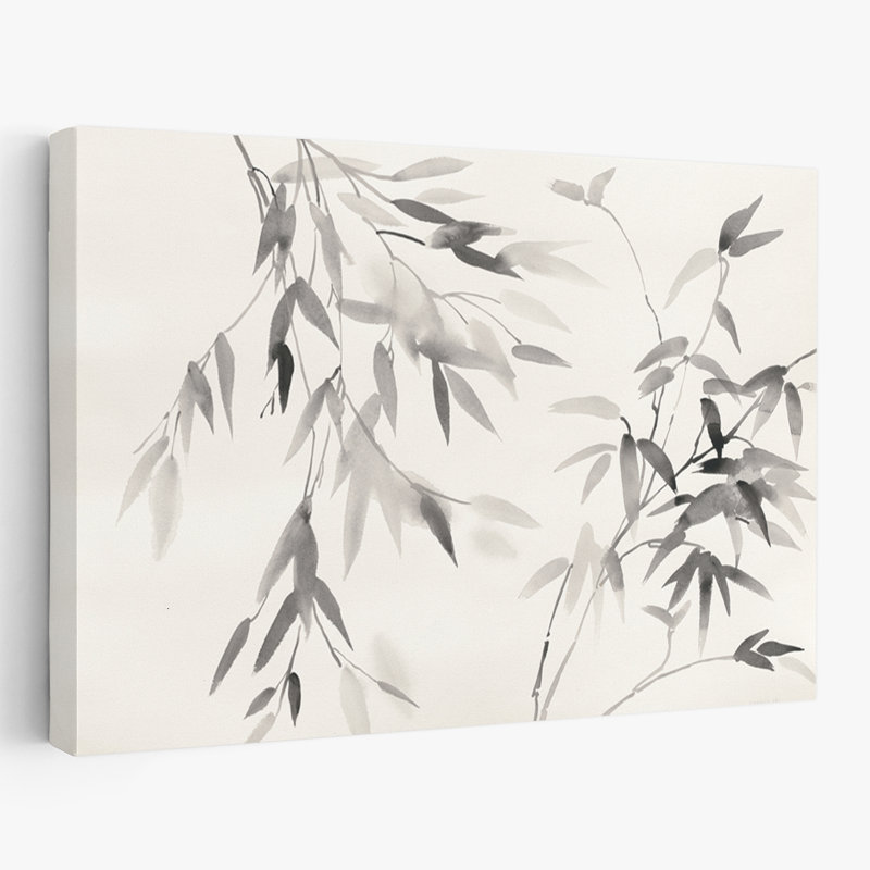 Bambou asiatique - feuilles de bambou II, H 16 po x l 24 po