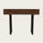 Solid Wood Entryway Table with Fluted Design, Retro Minimalist Console with Storage and Metal Legs-424070103