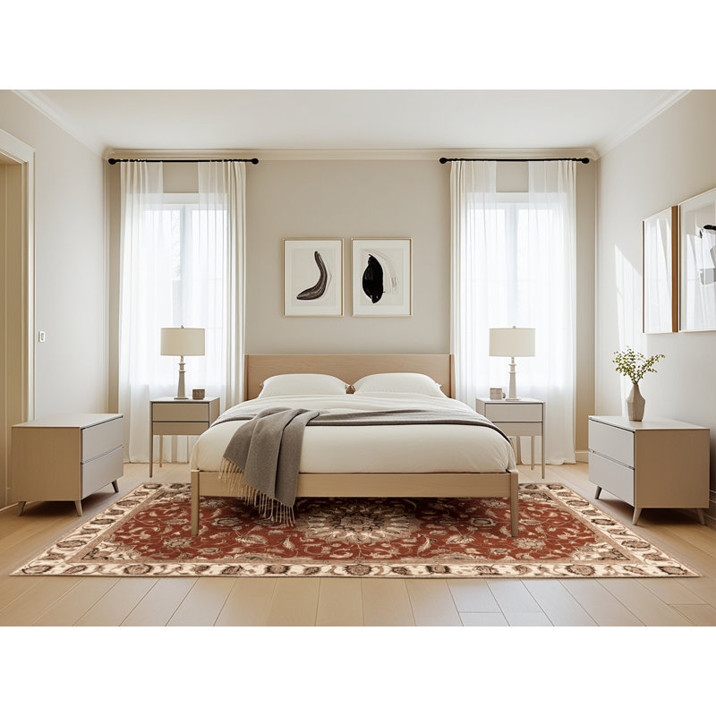 Tapis brun lavable à la machine, Rectangle de 5 pi x 8 pi