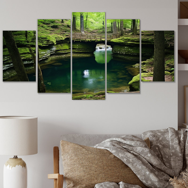 «Hot Spring National Park Arkansas» sur toile, reproduction de 5 pièces