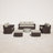 Shanden Wicker 5 - Person Patio Conversation Sets with Cushions