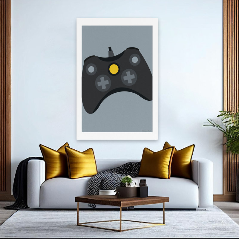Controller IV - Contemporary Xbox Controller Gaming Device Modern Console Controller Art, 60" H x 40" W