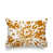 Orange / Motif floral blanc