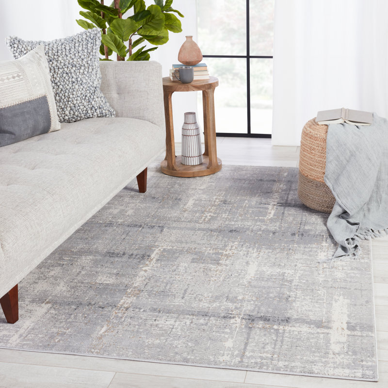Tapis gris clair, Rectangle 9 pi 6 po x 13 pi