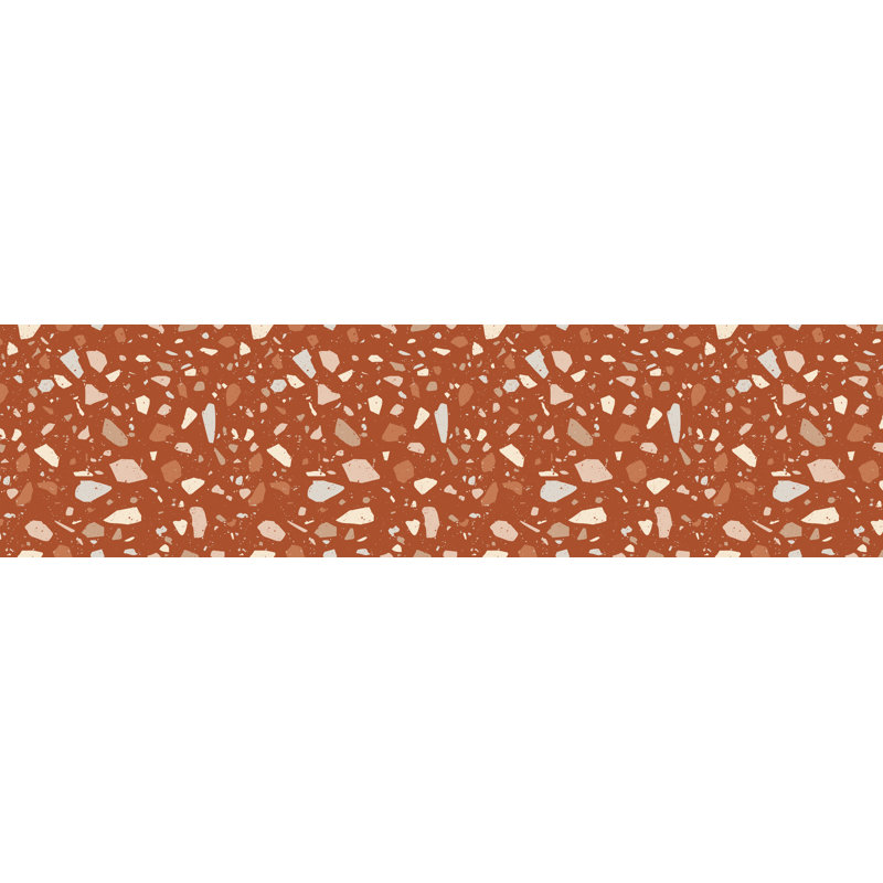 Rovshan Vinyl Machine Printed Area Rug, Rectangle 2'2" x 8'2.4"
