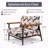 Tamerlane Gold Circle - Upholstered Modern Glam Accent Arm Chair-100538677-87120429