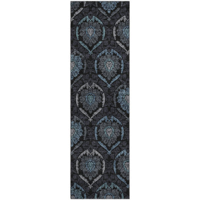 Premium Machine Washable Prisco Blue Rug