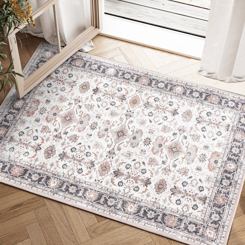 Tapis intérieur lavable Nermine Chenille Mashine, Rectangle 2 pi x 3 pi