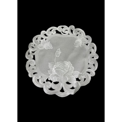 Cassadra Polyester Embroidered Round Placemat