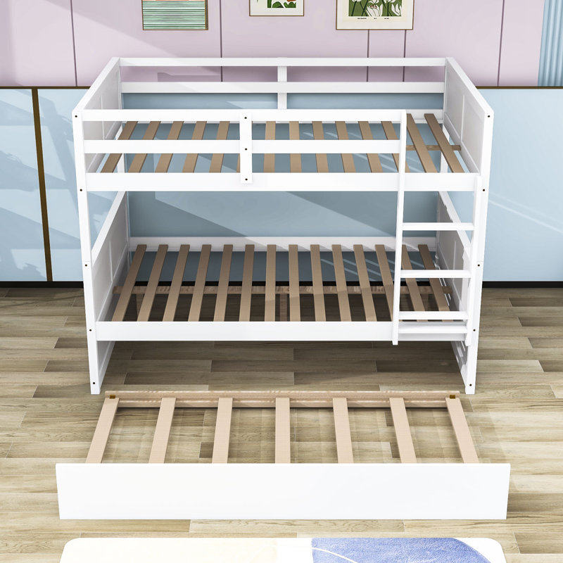 Cantero Kids Full Over Full Bunk Bed with Trundle, White