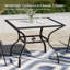 Square Metal Outdoor Dining Table , 94cm cm W 94cm cm D