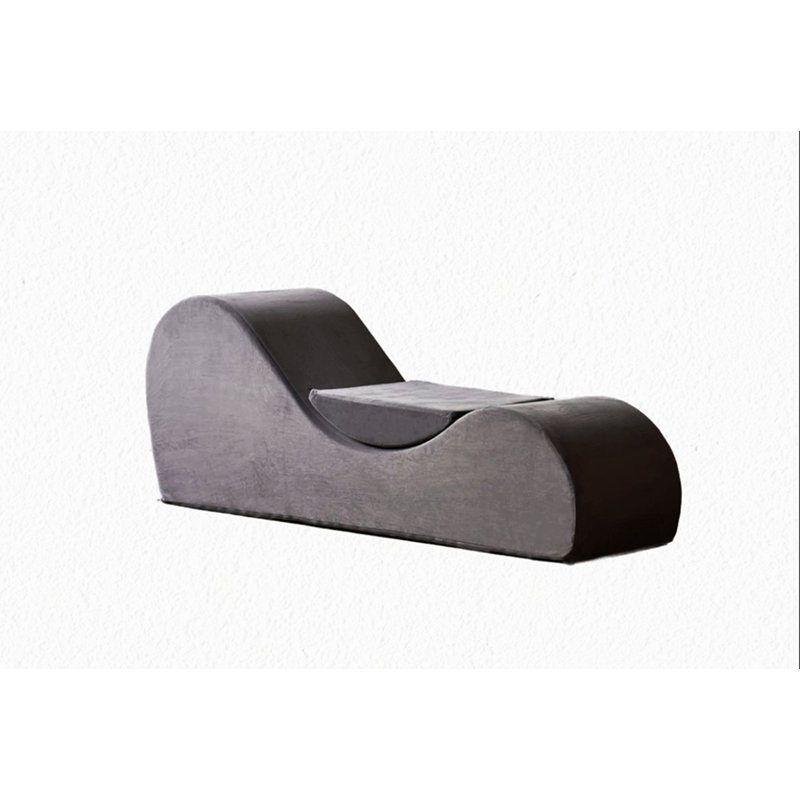 Chaise longue de détente Solace, conception ergonomique avec noyau en mousse haute densité à la fois doux et ferme, housse amovible lavable à la machine, gris