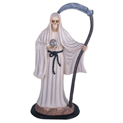 The Holiday Aisle® Santa Muerte Holding Scythe Statue | Wayfair