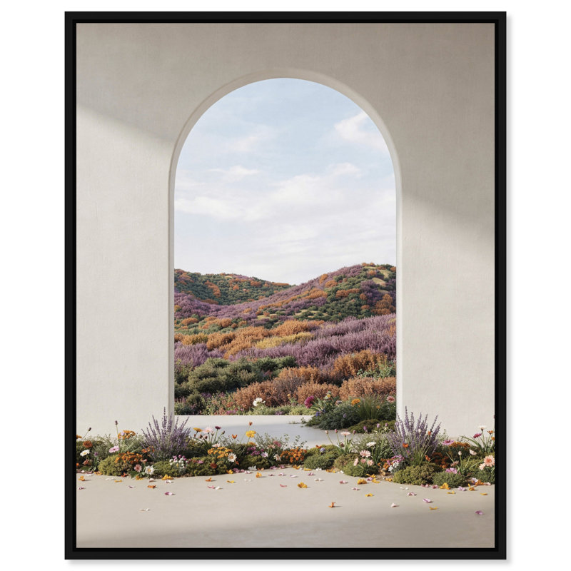 Window to Paradise II Landscape & Nature Canvas Print by Oliver Gal, Black Frame, 16 x 20, 37"H x 46"W, Black Floater Frame