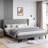 Bed Frame With Headboard, Upholstered Bed Frame With Wood Slats, Sturdy Support Feet, No Box Spring Needed-165975671-165975664