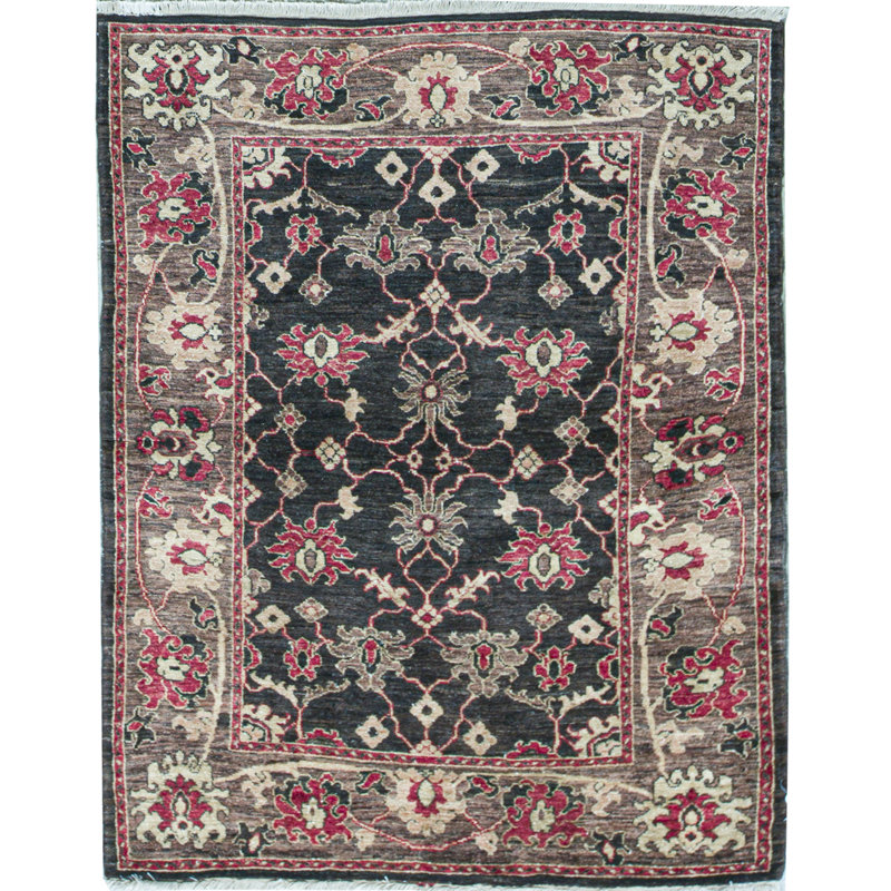 Tapis brun de haute qualité noué à la main