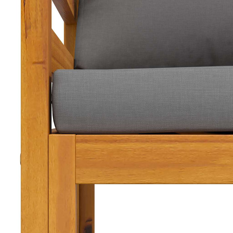 Iohannes Patio Chair with Cushions, Gray