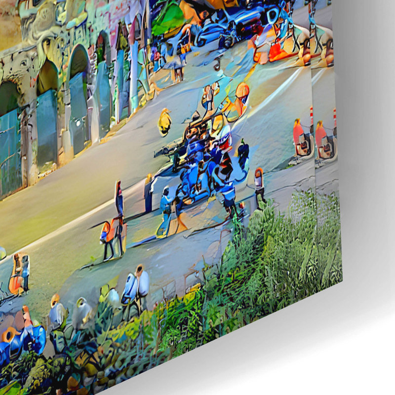 Rome, Italie, Colisée Ver1 par Pierre Gavidia - peinture sans cadre, H 12 po x l 16 po x P 0,2 po