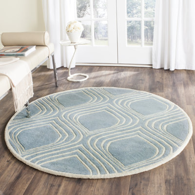 Deedie Hand Tufted Wool Geometric Rug