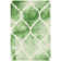 Tapis vert / ivoire en laine / coton touffeté à la main Coleman