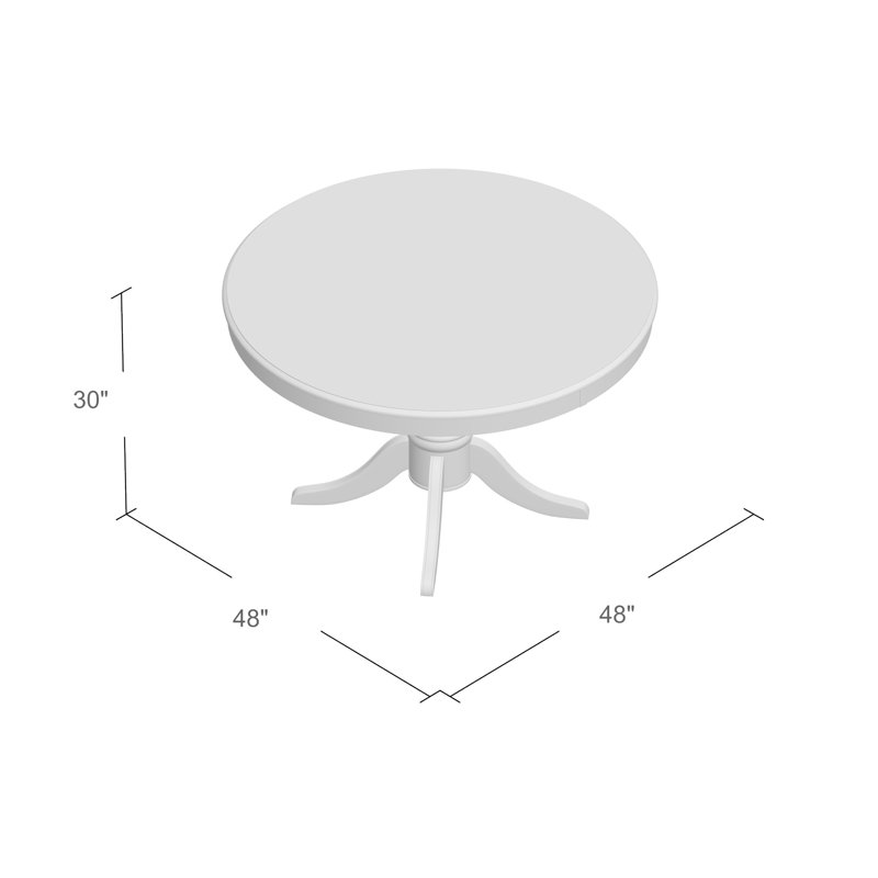 Alyssha Round Solid Wood Dining Table, Antique Black