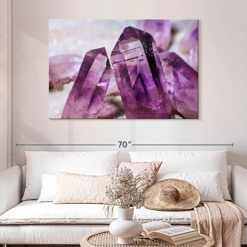 Améthyste mauve Alvord, H 32 po x l 48 po