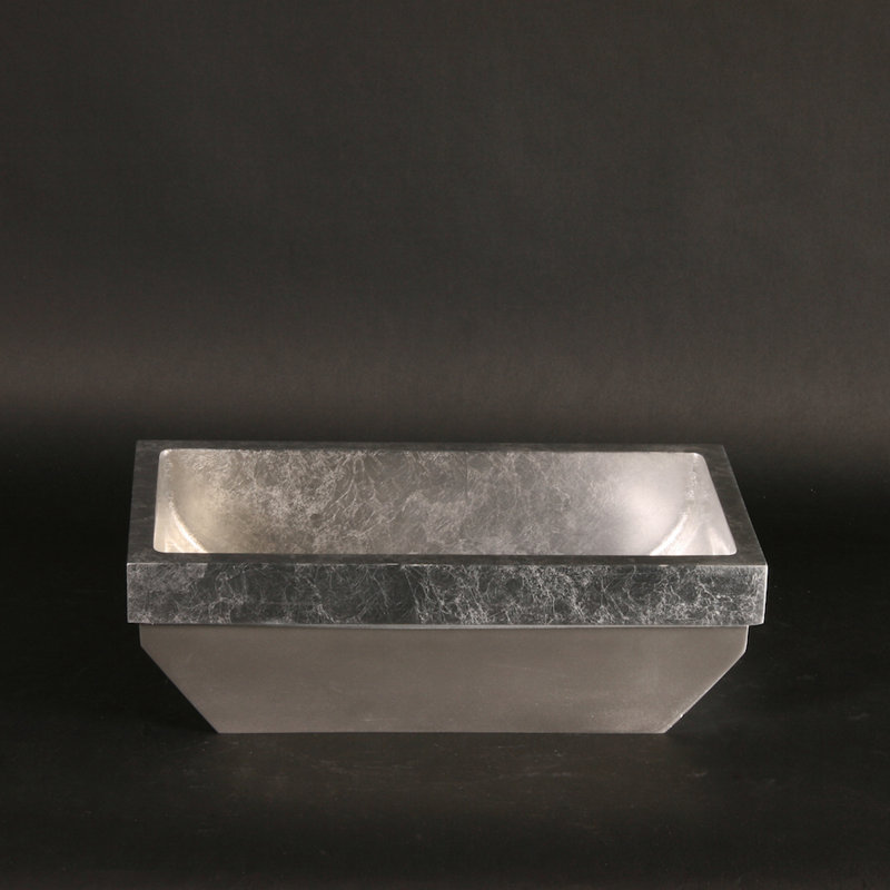 Vetro Freddo 17.4'' L Bathroom Sink, Silver Leaf