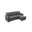 Ashlyn 84" Dark Grey Reversible Sleeper Sectional Sofa With Storage Chaise-121052475