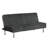 Charcoal Finish Contemporary Style Futon Sofa Easily Convert Into Bed With Extra Back Support Hidden Leg Chrome Color Base Legs-117067736