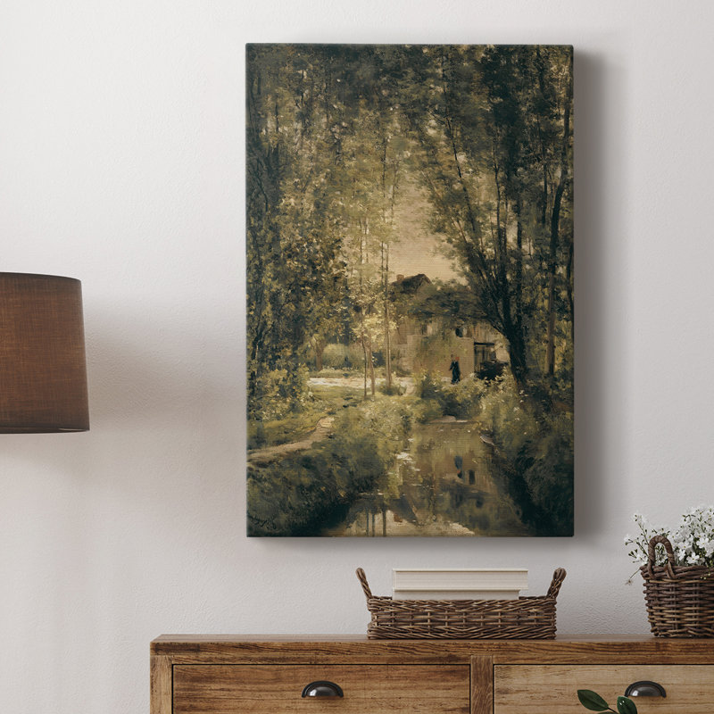 Paysage rétro CI - galerie Cavas, H 18 po x l 12 po