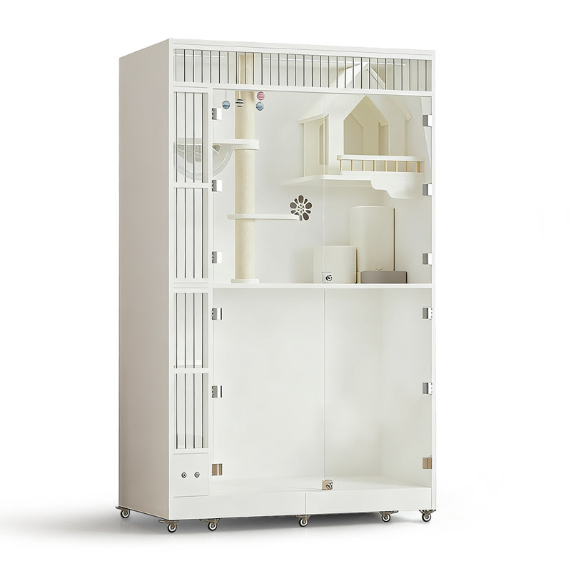 Très grand nichoir avec système d'air frais et litière facile à changer, Très grand H 72,83 po x l 23,62 po x P 39,37 po