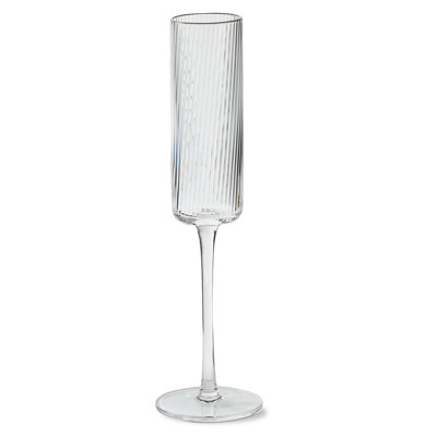 Linea Champagne Flute Clear Glass Everyday 6 Oz