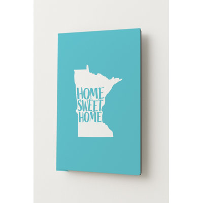 DOUX FOYER — Silhouette de l'État du Minnesota — Portrait en métal