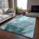 Premium Machine Washable Cerrito AMF505 Teal Rug
