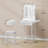 Small Makeup Vanity Set with LED Mirror & Stool-393462894
