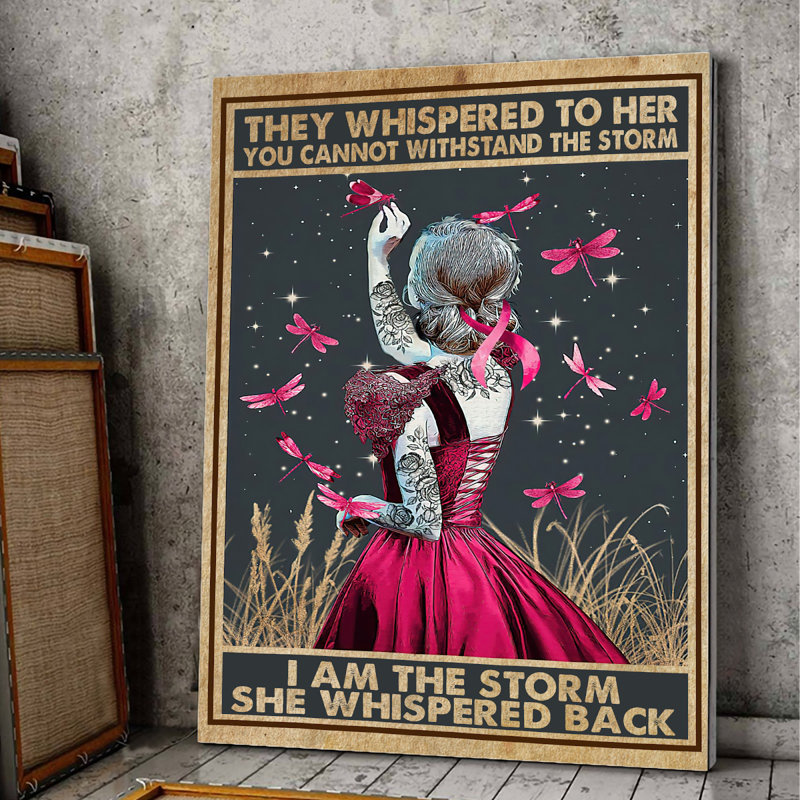 «She Whispered Back - I Am The Storm», toile tendue avec châssis, H 36 po x l 24 po x P 2 po